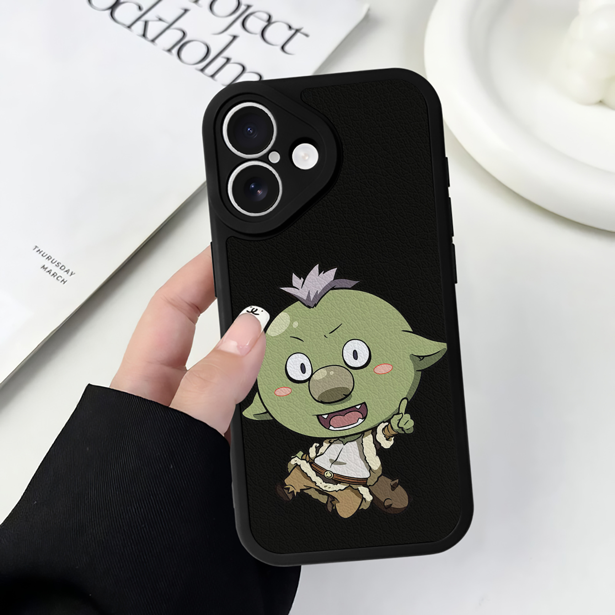 （画像用） 転スラ Regarding Reincarnated to Slime 【iPhone 16シリーズ対応】シリコンスマホケース（レザー調） 材質：シリコン